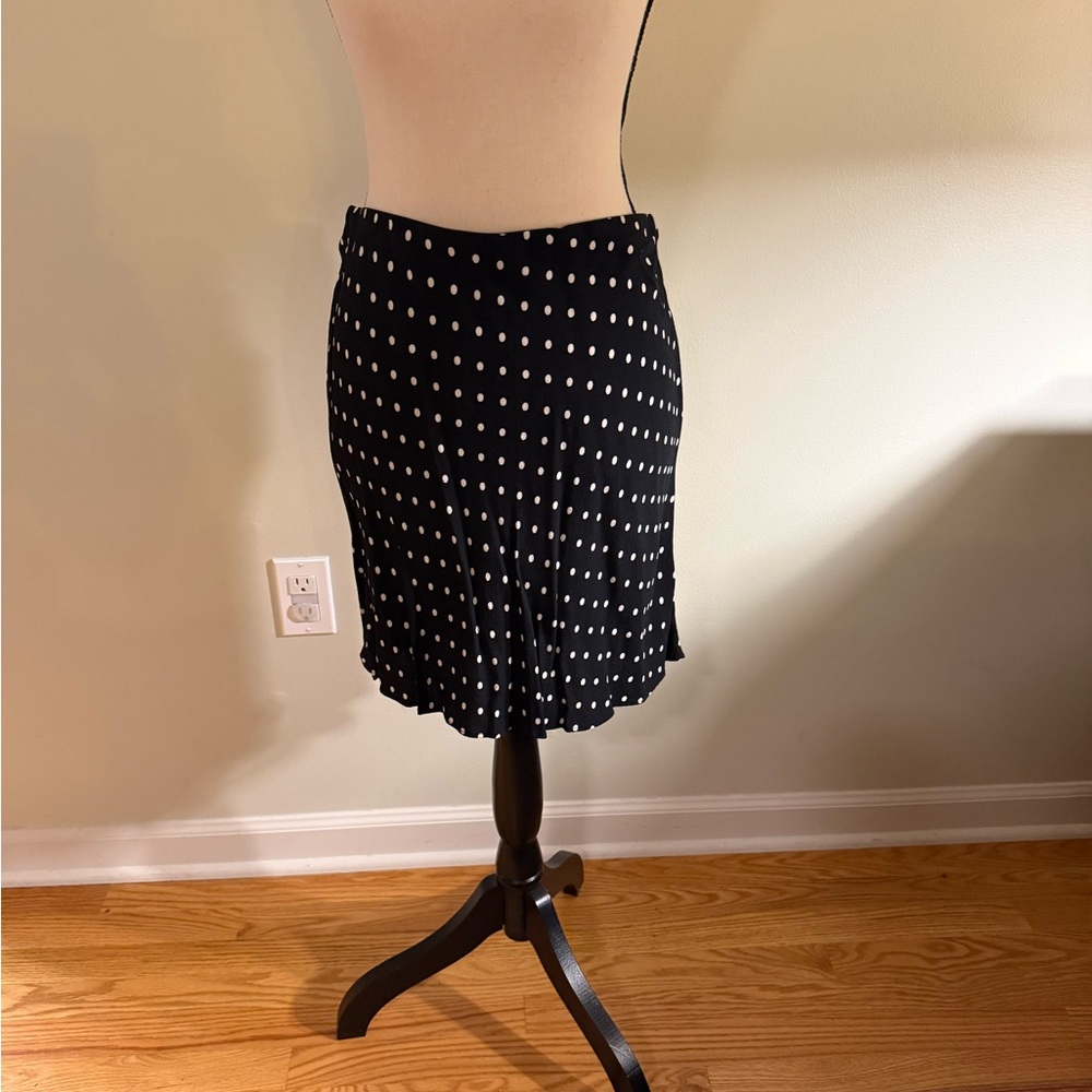 Madewell Black Pleated Pencil Skirt Knee-Length